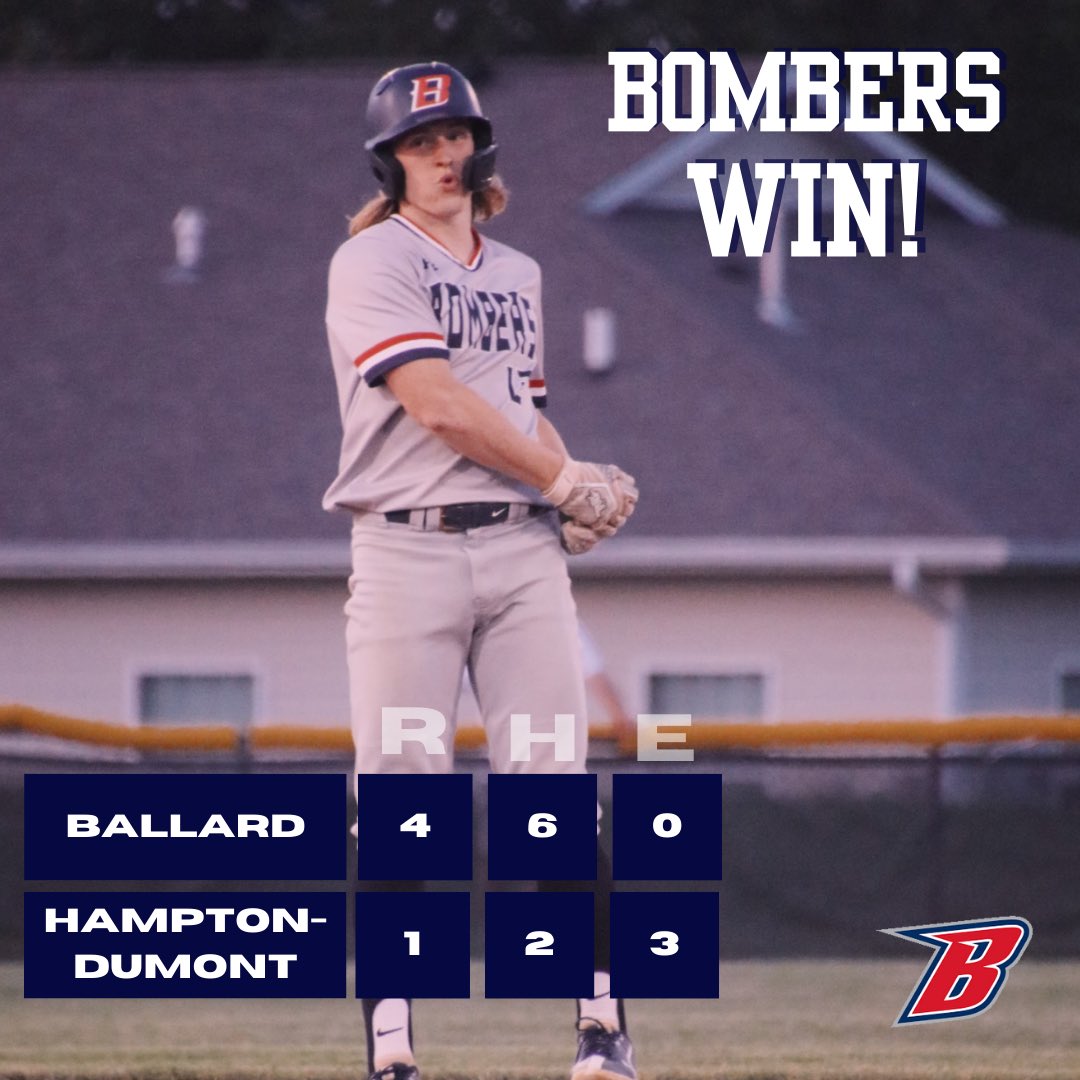 𝐹𝓁𝓎 𝓉𝒽𝑒 𝒲 

Great night for Jaden Peasley who threw a 1 hitter on the mound and hit his 4th HOMERUN of the season! 💣🙌🏼 

JV win 11-1. Go Bombers!
#bombsquad #bhsbombers #WinAnyway
