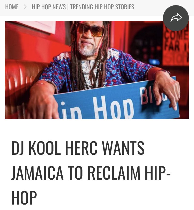 This is why I do NOT have a much respect for Kool Herc. He knows Hip Hop is NOT 🇯🇲 culture. He could correct this Lie in 10 sec if he wanted. But he doesn’t.

In fact after basically pretending to BE #BlackAmerican 2 fit in w/ Hip Hop… it seems he pushes this anti BA 🇺🇸 lie too.