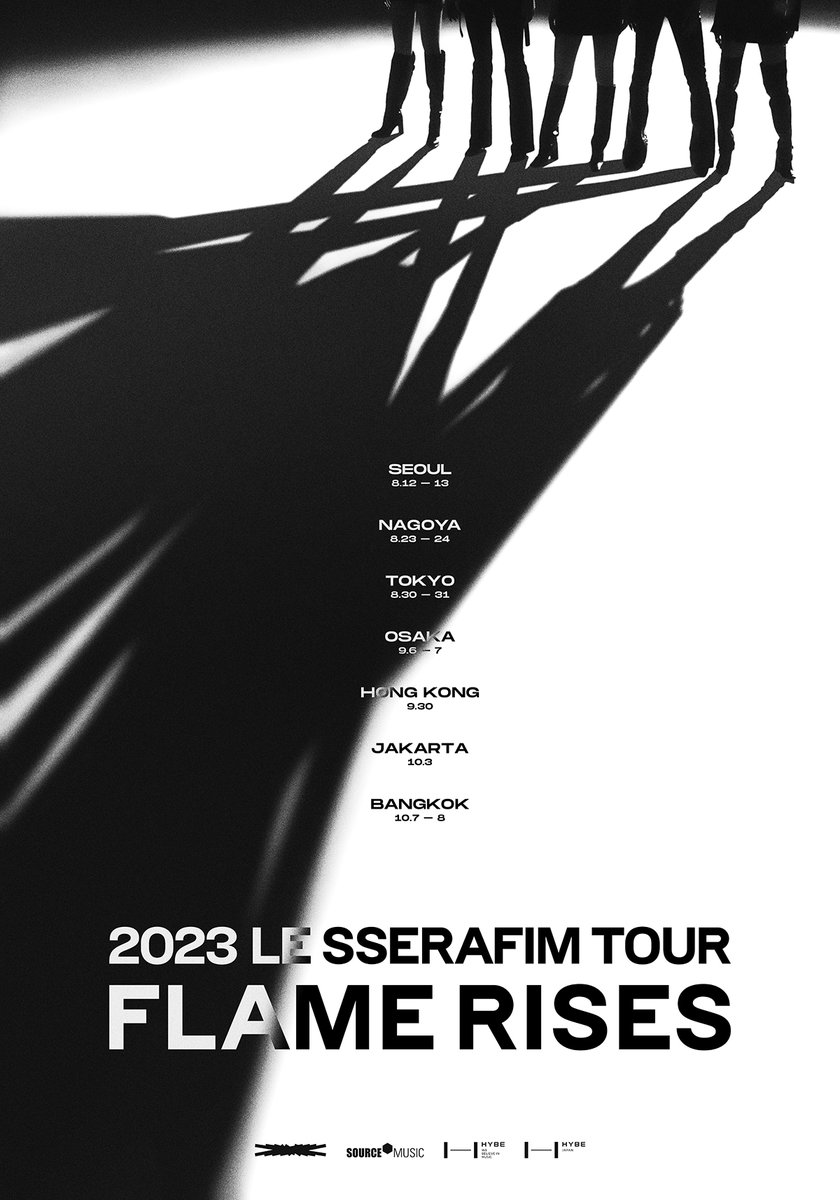[NOTICE]
2023 LE SSERAFIM TOUR ‘FLAME RISES’ 개최 안내

📍 weverse.io/lesserafim/not…

#LE_SSERAFIM #르세라핌
#FLAME_RISES
