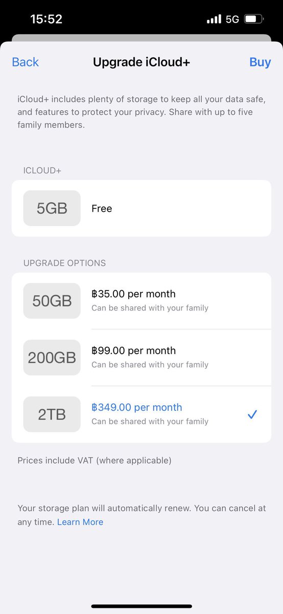 *ว่าง1ที่ค่า* เปิดหาร iCloud 2TB ค่า คนละ 59฿/เดือนค่ะ ขอเก็บทีละ3เดือนนะคะ #หารicloud