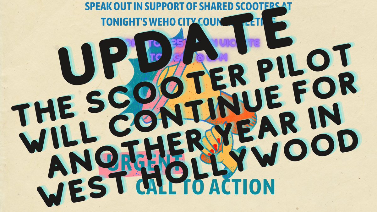 Thank you for supporting affordable mobility!!!