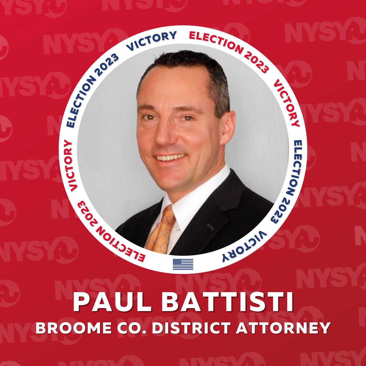 Congratulations to Paul Battisti on his decisive primary election #victory tonight for Broome County District Attorney!

Paul is a no-nonsense tough on crime candidate and our best chance at defeating pro-crime Democrats in November! #YRsRun #YRsWin #Election2023