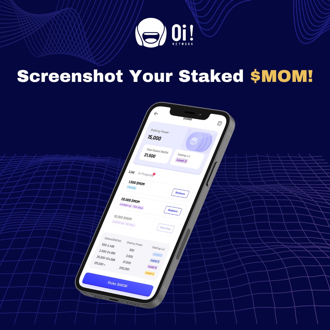 💡 Staking $MOM is a key factor for boosting $MOM rewards. Show us how much $MOM you have staked down below! 👇
