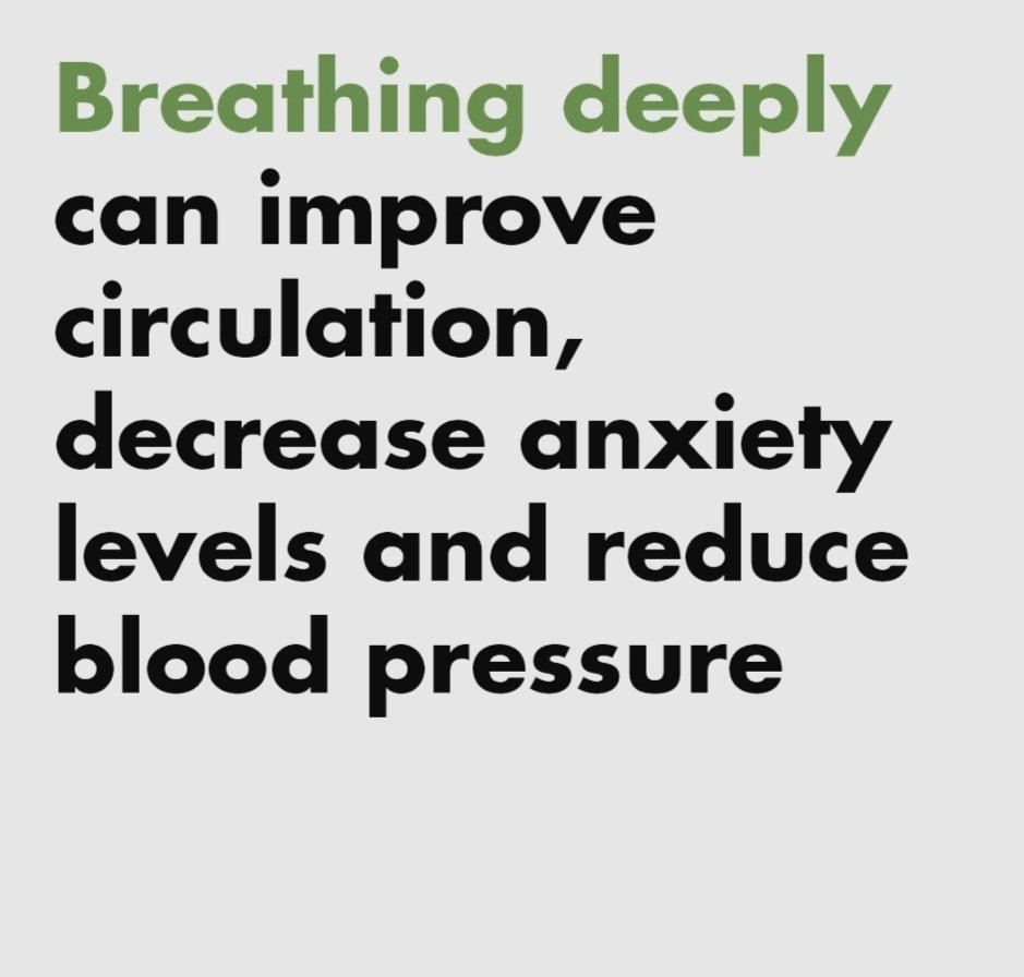 monitpahwa's tweet image. Breathing deeply can improve circulation, decrease anxiety levels and reduce blood pressure...
#breathingdeeply #improvecirculation #decreaseanxiety #reducebloodpressure #monitpahwa #balancelife.in