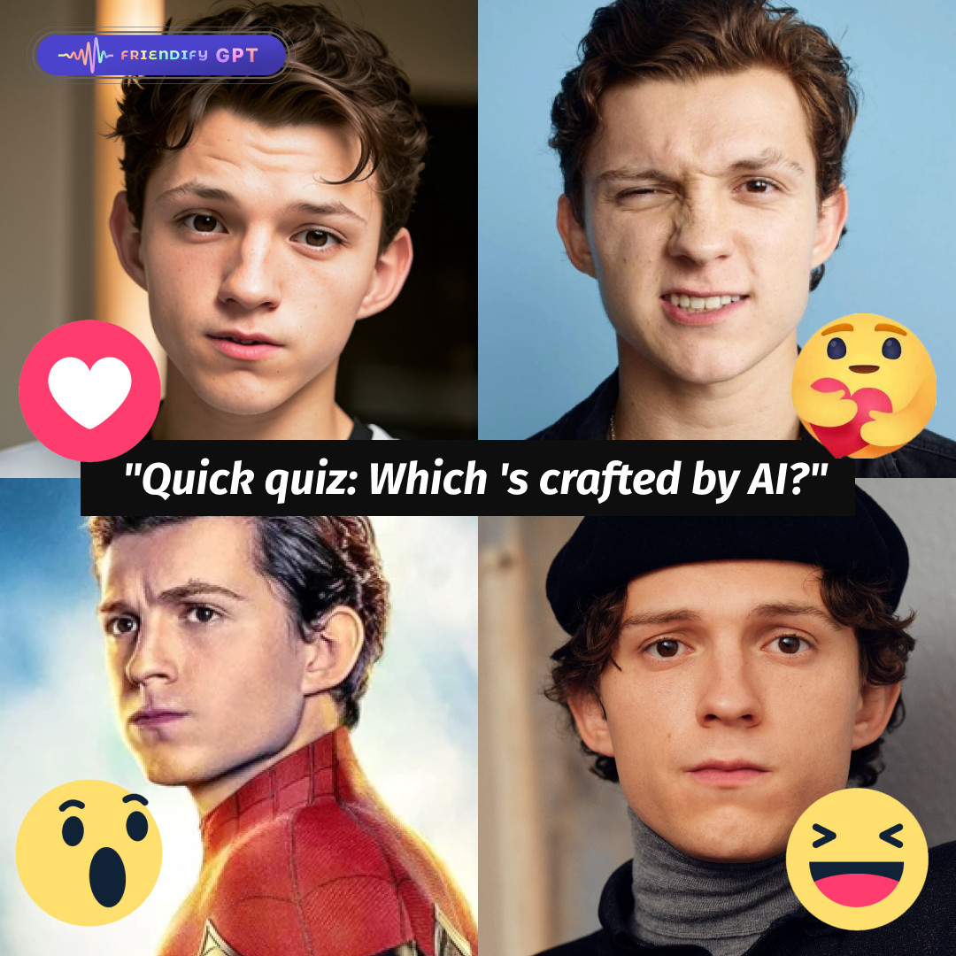 FriendifyGPT's tweet photo. 💡💥 + 🤖 = 🖼️ ✨
Can you spot the AI-crafted image among options below? Trust your sharp eye!
#FriendifyAI #Jennie #Zendaya #TomHolland #JohnnyDepp #AICrafted https://t.co/5zv5FVCFEU