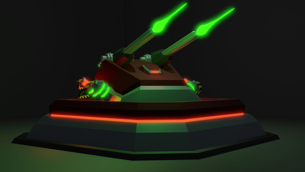 SirSpone's tweet photo. Wanted to work on a laser turret, first low poly one. Really liking the way it came out.

#blender #3DModel #3dart #lowpoly https://t.co/x5EA7bg8c2