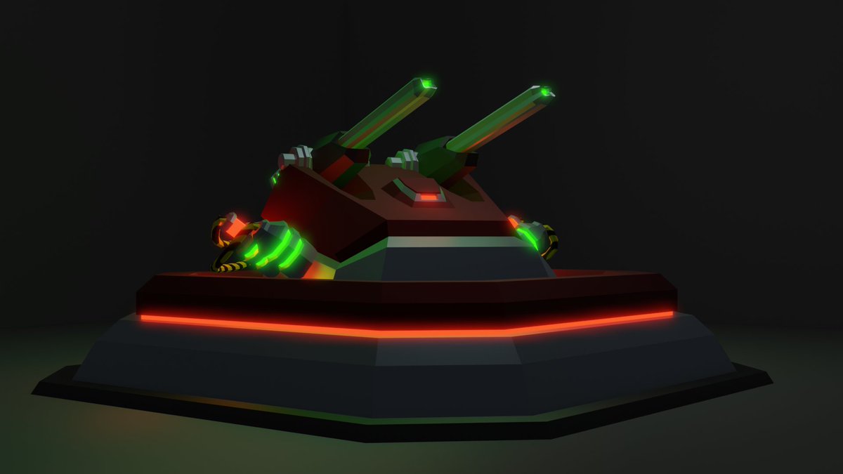 SirSpone's tweet photo. Wanted to work on a laser turret, first low poly one. Really liking the way it came out.

#blender #3DModel #3dart #lowpoly https://t.co/x5EA7bg8c2
