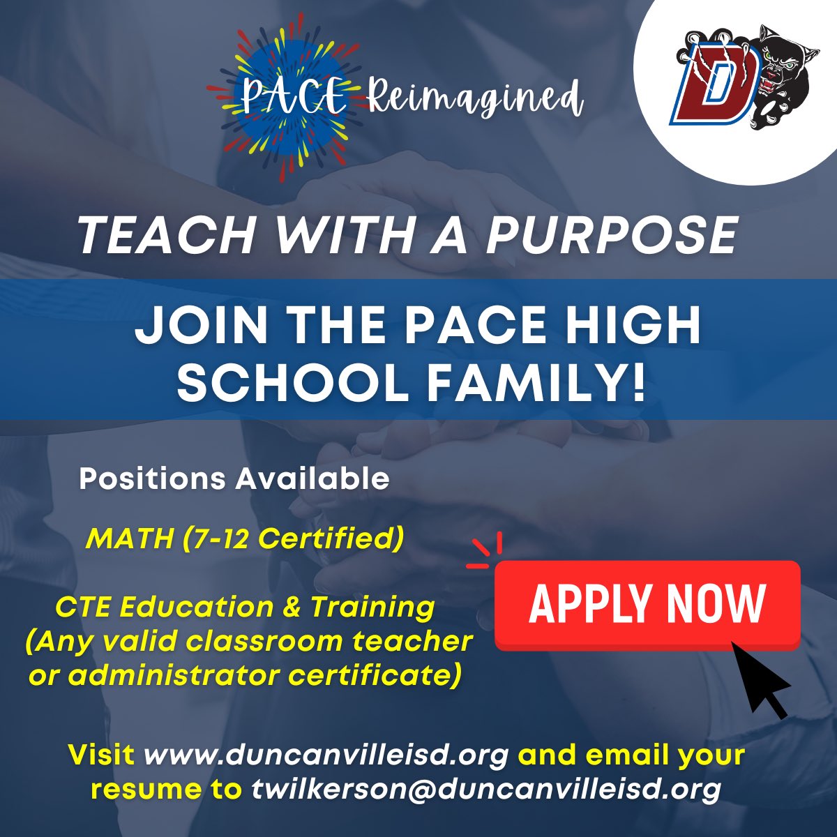 Join our team! Apply today!