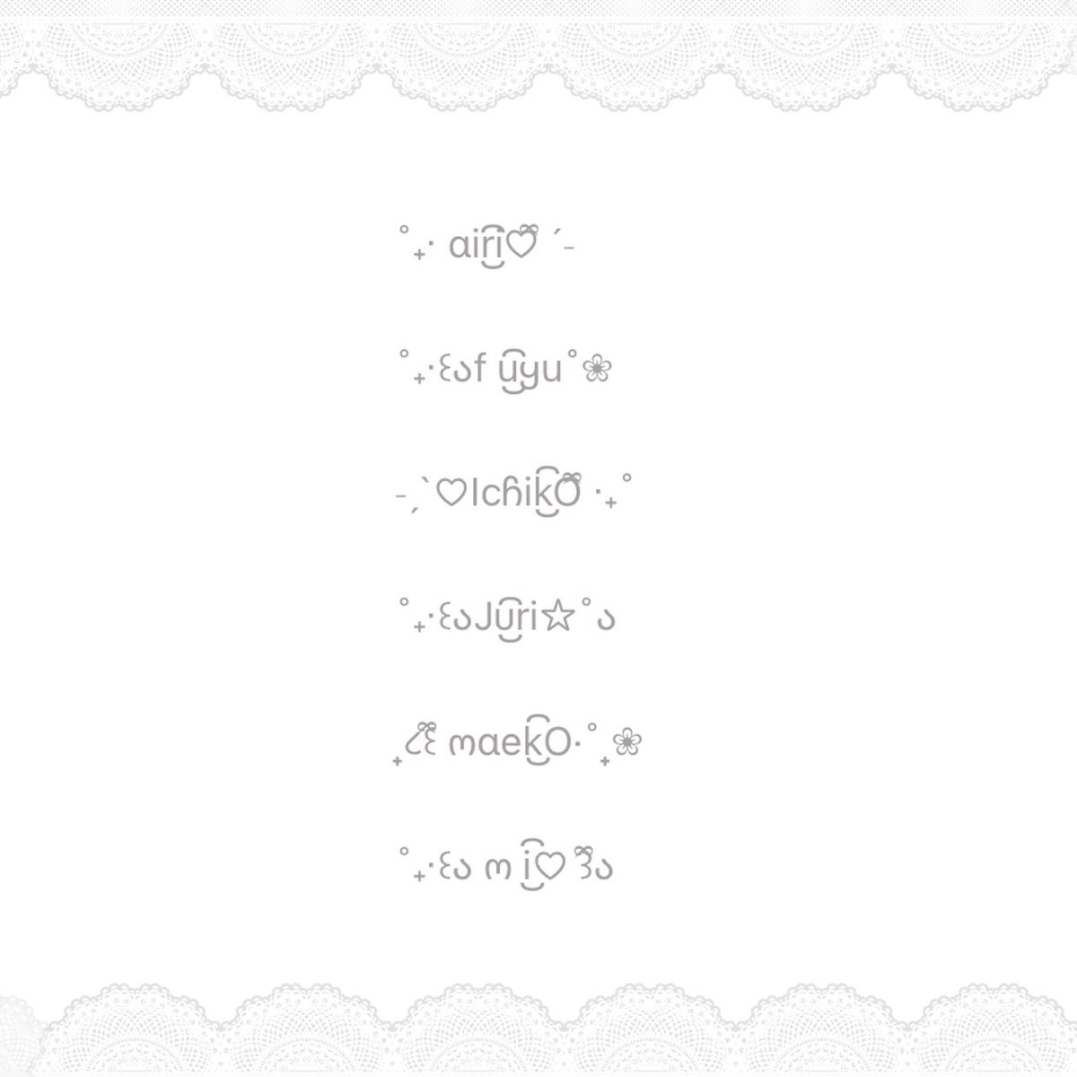 name #rov
♡♡ร ับ งาน บรี ฟ 5 ฿ / 3 name 💀ྀི

#ร้านฟอร์บอท #ฟอร์มไบโอ #พื้นที่โปร
#rov #แต่งชื่อrov #ฟอร์มชื่อ