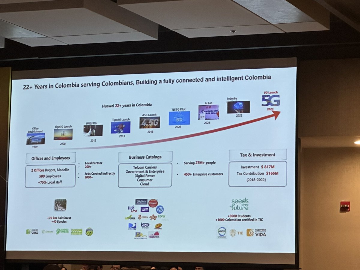 @Ministerio_TIC @alexjblanco @ETB @ClaroColombia @conecta_latam @nokia @KattanSaul @Tigo_Colombia @MovistarCo Sponsors @Amdocs & @Huawei_Colombia shared their use cases in Colombia with regards of #PrivateNetworks and #5G