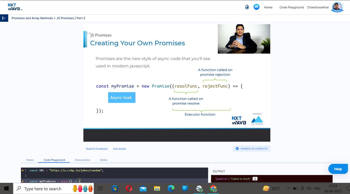 chandukuruvaa's tweet photo. Hello Folks
I have completed my JS Promises | Part 2 Session 👨🏻💻
Thanks to @rahulattuluri @sashankreddy07 @girishakash13 @avinashdara @nxtwave_tech
#makejunegreen #1hourofcode #modernjs #javascriptlearning #consistency #javascript #ccbphour #ccbpacademy #nxtwave #thankyo💚 https://t.co/3BzFNLcP8w