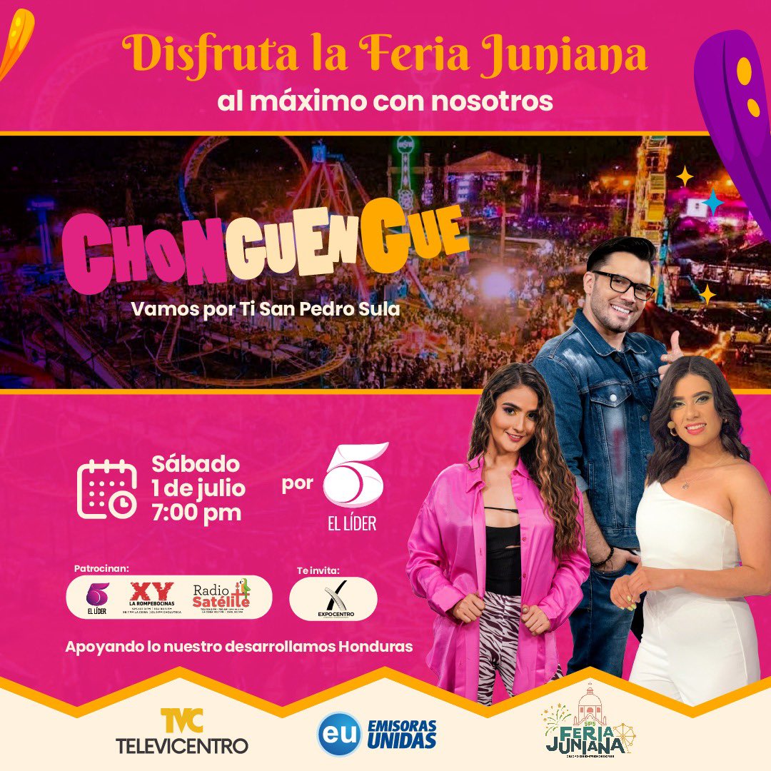 Este sábado prepárate para una gran fiesta junto al concierto los 'Silver Star' en El Gran Chonguengue de la Feria Juniana 2023 desde <a href="/Expocentro/">Expocentro Ctbanos</a>.🥳

📺 No te lo pierdas a las 7pm por <a href="/Canal5/">Canal 5, Chile.</a> El Líder