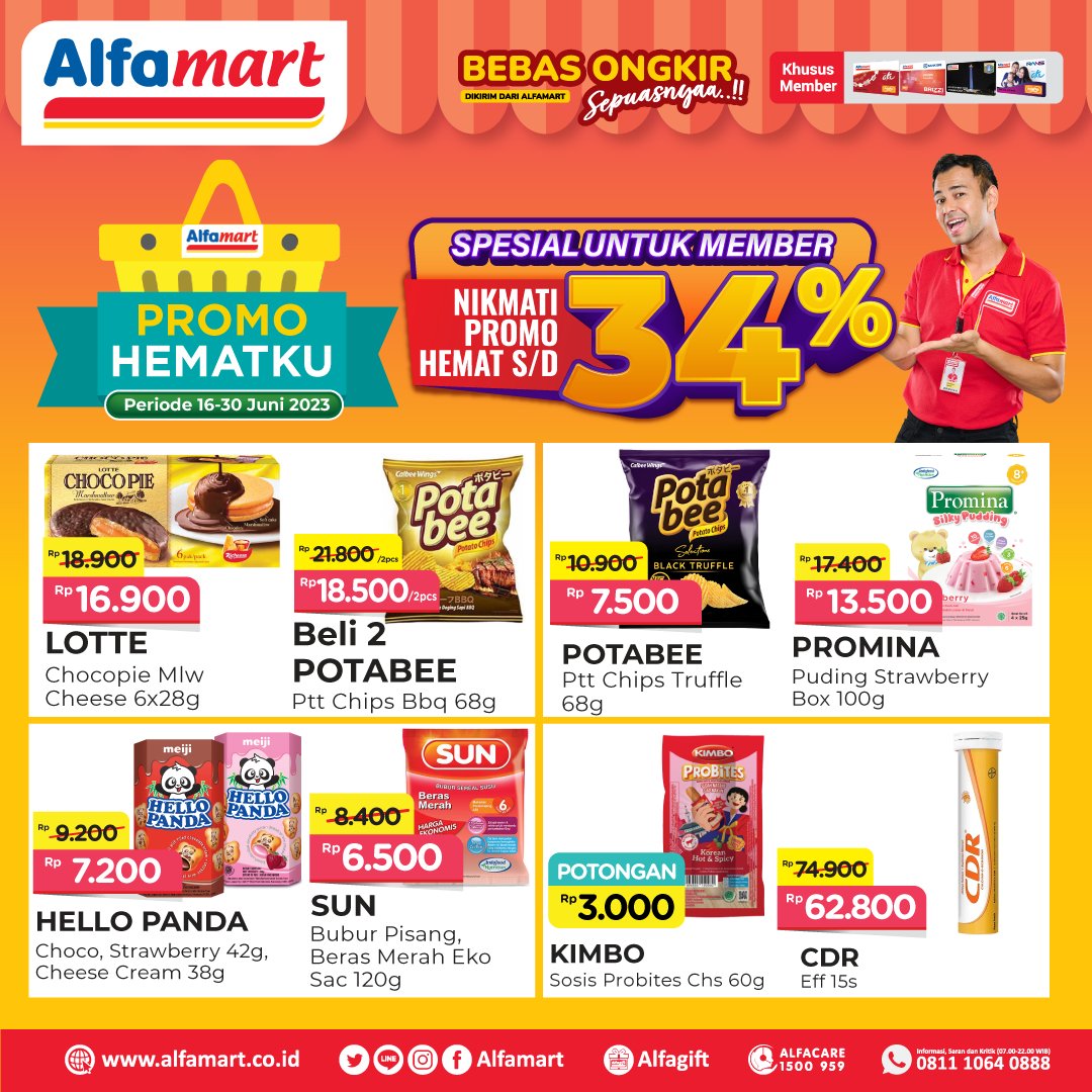 alfamart's tweet photo. Dalam menyambut Hari Raya Idul Adha, ada yang murah meriah dari promo #HEMATKU terbaru ini
Spesial untuk A-Member bisa hemat s/d 34% 😍😍
Periode 16 - 30 Juni 2023
#ProgramMember #LoyaltyMember #PromoHematku #HematkuAlfamart #KatalogPromosi #Member https://t.co/hGaPaevI9q
