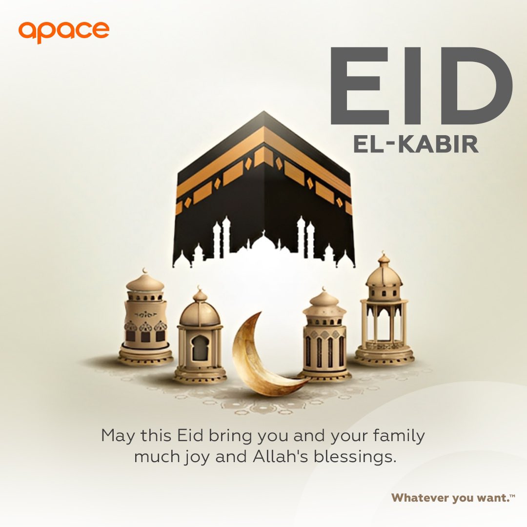 useapace's tweet photo. Wishing you and your loved ones a blessed Eid al-Adha filled with happiness and prosperity.
Happy Eid al-Adha celebration from all of us at Apace.

#Apace #useApace #eid #eidmubarak #eiduladha #happyeid #bakraeid #ramadan #iduladha https://t.co/Q7J7YK95PE