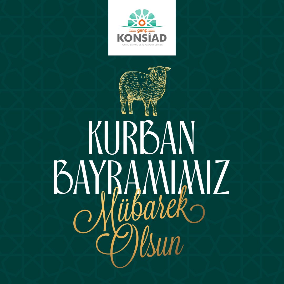 Kurban; berekettir, paylaşmaktır. Birliğin ve beraberliğin sembolüdür. Türk-İslam âleminin Kurban Bayramı’nı tebrik eder, sevdiklerinizle esenlik içerisinde nice bayramlara ulaşmanızı dileriz. #GençKonsiad #KurbanBayramı