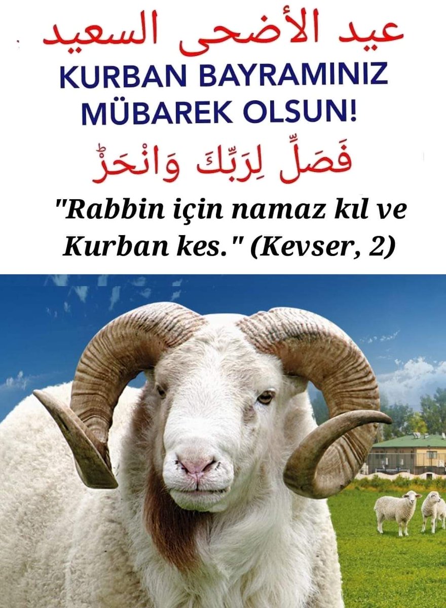 Tüm islam aleminin kurban bayramı mübarek olsun