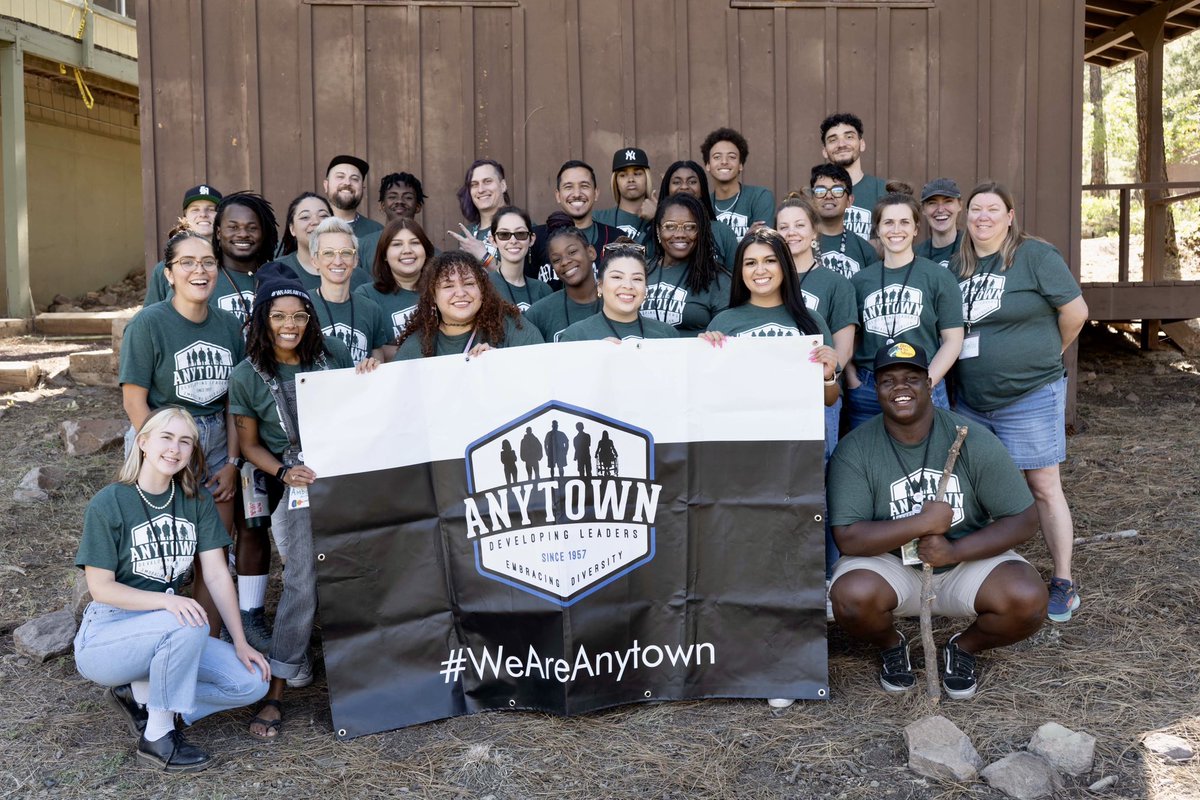 AnytownCamp's tweet photo. That’s a wrap! Anytown 2023 was a TRANSFORMATIVE experience! 

We are SO proud of these powerful young leaders who spent the week tackling the question “What would a world without hate look like?” 

#WeAreAnytown #AnytownSpirit #PeopleofAnytown https://t.co/qVP8F1xGio