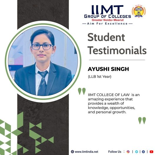 iimtnoida's tweet photo. Student Testimonials
AYUSHI SINGH (LLB 1st Year)
https://t.co/UOh7RIbr6l
Call Us: 9520886860
#StudentTestimonial #IIMTIndia #IIMTNoida #IIMTGreaterNoida #IIMTDelhiNCR
#LawCollege #LLB #BALLB #admissionopen2023 #LLbAdmission #BALLBcourse #LLBCourse #LawGraduate #BALLBadmission2023 https://t.co/1WGY6CTdvq