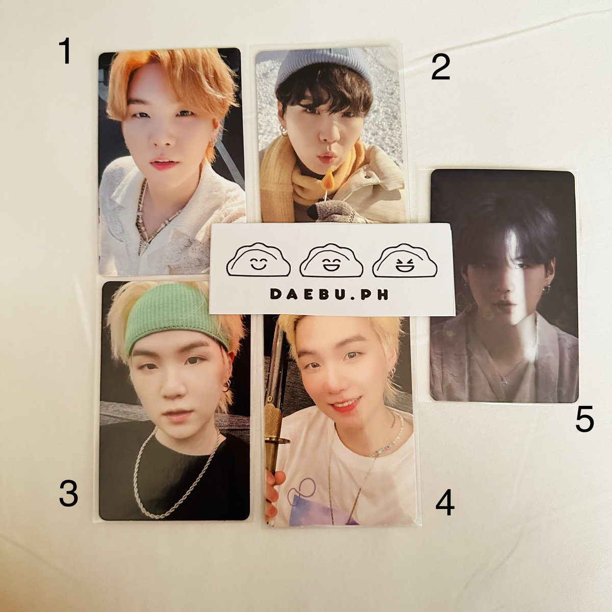 DAEBUPH's tweet photo. please help rt ツ

wts lfb bts ph

✨ yoongi random papel✨

1 memo21 dvd
2 winter package 21
3 sowoozoo dvd
4 sowoozoo bluray
5 proof holo hearts jpfc pob

set price : 7k

‼️ mint condi
‼️ on-hand
‼️ ready to ship

t. suga min yoongi photocard pc agustd https://t.co/wDw7bFJBjo