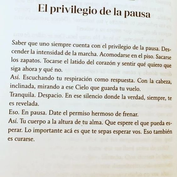 ourpurposehere's tweet image. El privilegio de la pausa…