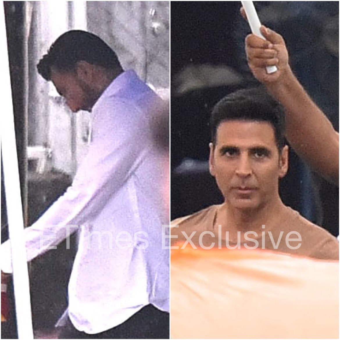 ETimes Exclusive: #AkshayKumar and #RanveerSingh get spotted as they were shooting for an Ad in the city. 

Photo: Rajendra Shelar

@akshaykumar, @RanveerOfficial