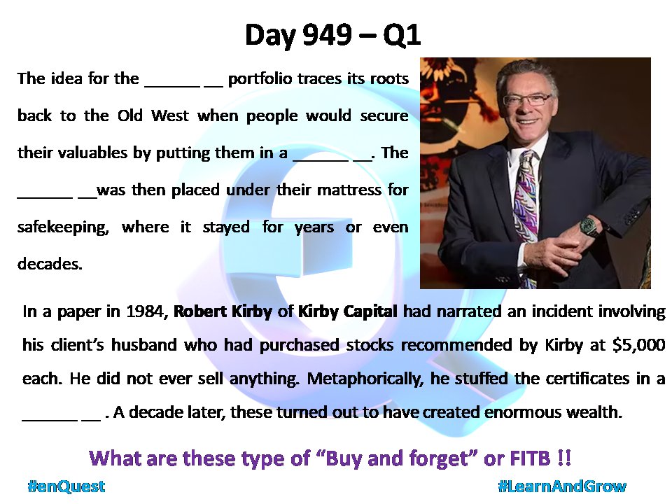 Day 949 - Q1

#enQuest

#LearnAndGrow

#tweet100