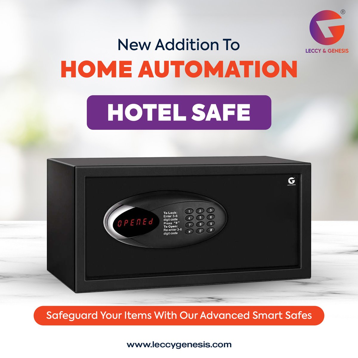 Keeping Your Valuables Secure: Trust L&G's Hotel Safe for Peace of Mind.
L&G Hotel Safe Comes with Password & Emergency Key.

Buy Now : leccygenesis.com/products/leccy…

#hotelautomation #hotelsafe #safe #password #branded #costsavings #trendingnow #leccygenesis #urjasmart