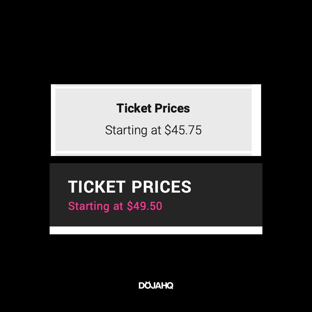 Doja HQ on Twitter "Two arenas have listed their starting ticket