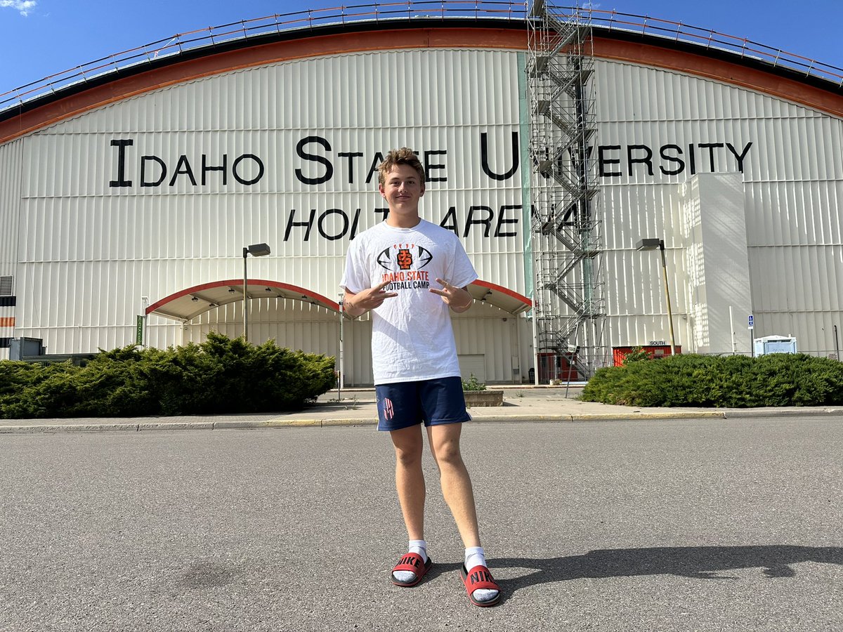 Idaho State Football camp @BengalGridiron @Rundatheball @ISUBengals @mmental7 @mdhsfootball @coachsorensen23  @OTFathlete #football #FootballRecruiting #classof2025