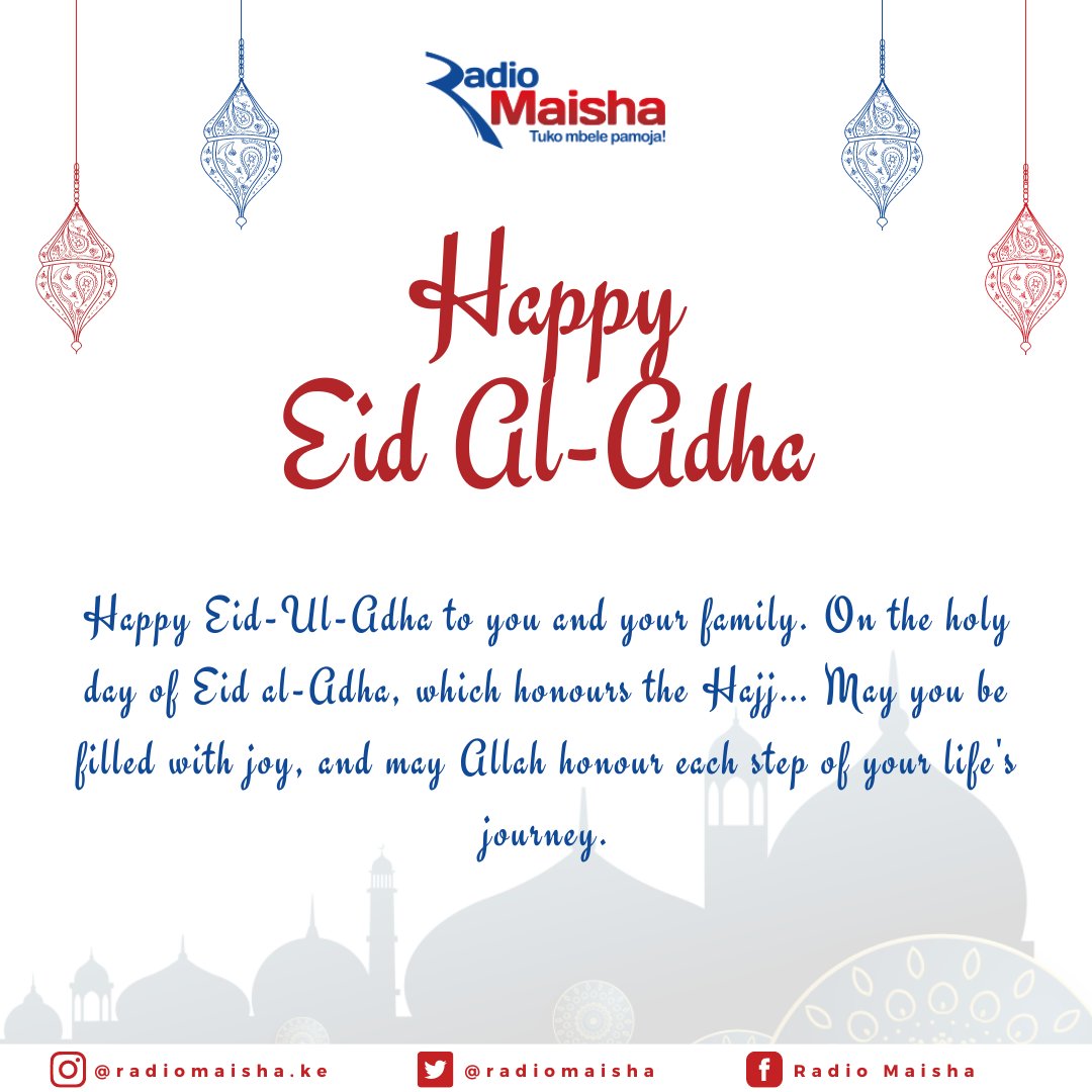 Happy Eid-al-Adha to all our Muslim brothers and sisters. #ZullyNaShugaboy #MaishaNiBoraZaidi #RadioZaidiYaRadio