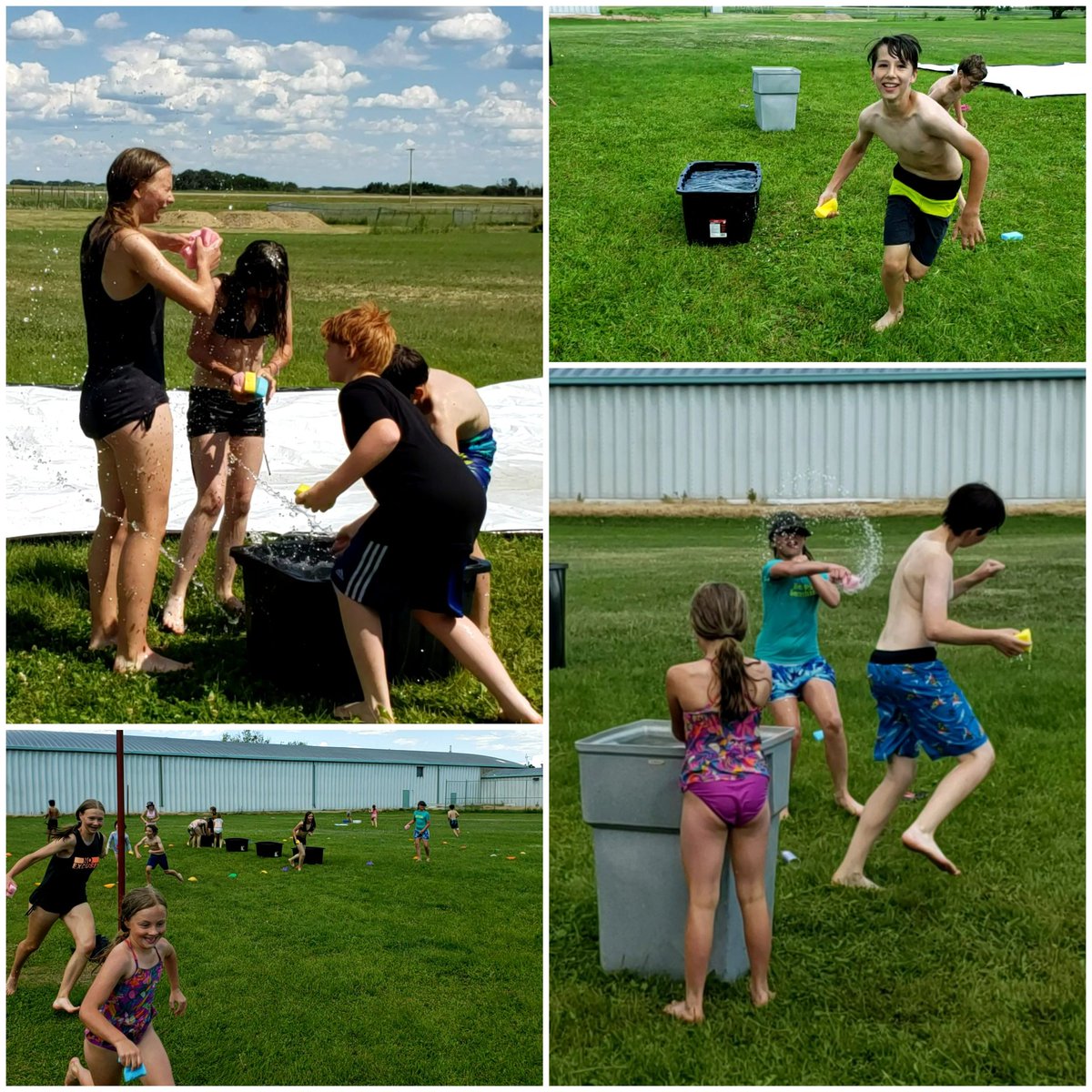 MrsShowers56's tweet photo. The sun was hot but the water was definitely not!! 🥶😂 @drakeschoolsk #waterfight #WaterPlay https://t.co/JyO72x9CLF