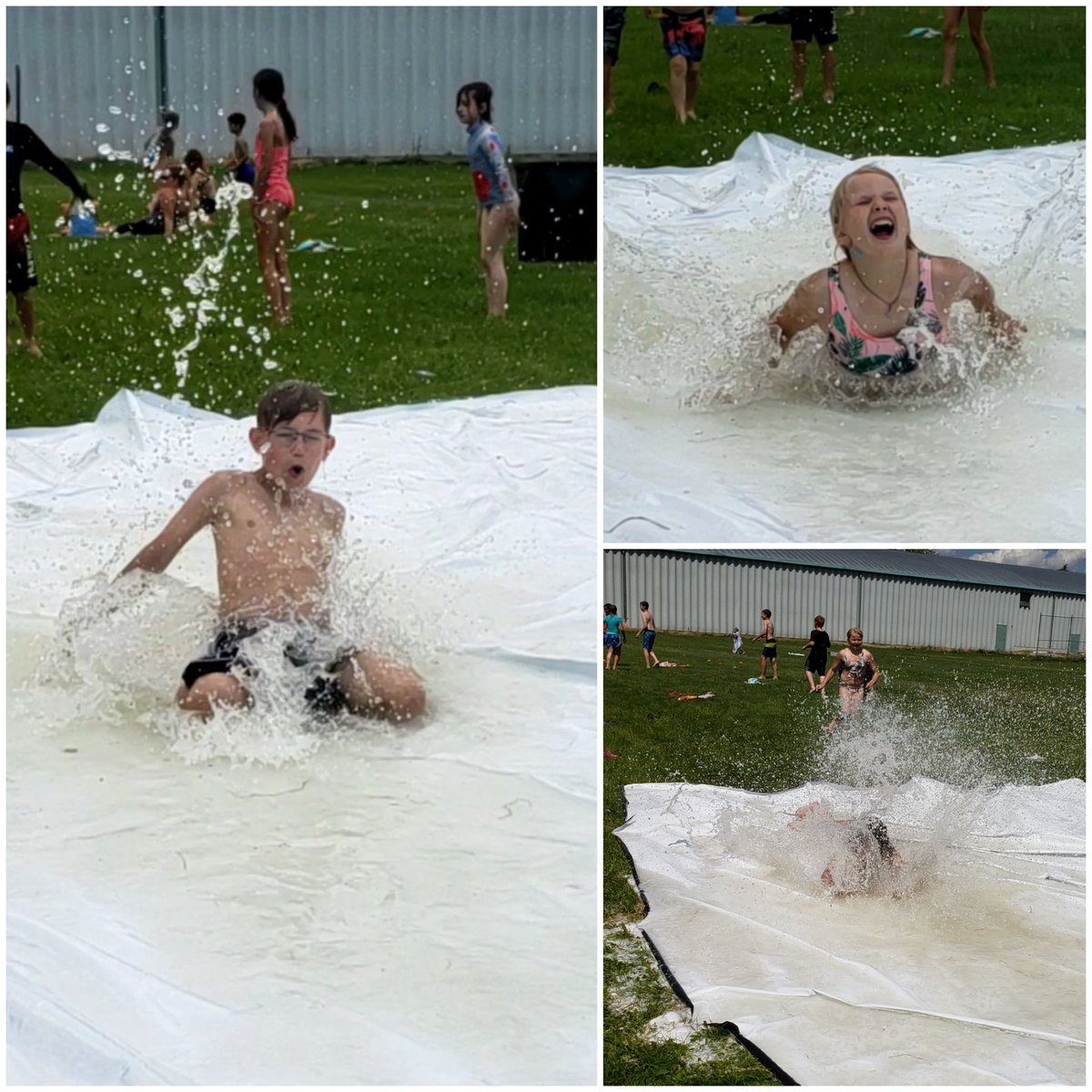 MrsShowers56's tweet photo. The sun was hot but the water was definitely not!! 🥶😂 @drakeschoolsk #waterfight #WaterPlay https://t.co/JyO72x9CLF