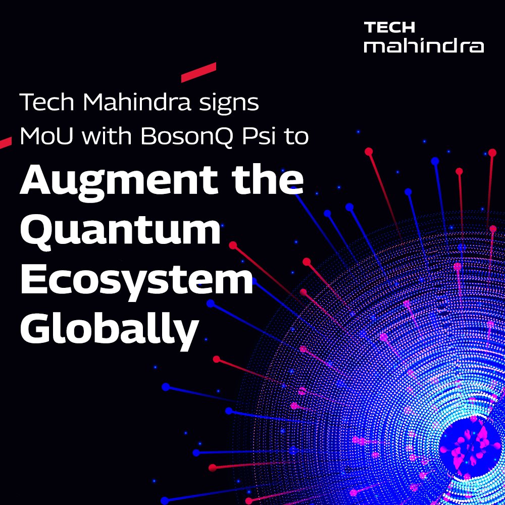 We're delighted to partner with @BosonQPsi to augment the Quantum Ecosystem globally.

Know More: analyticsindiamag.com/tech-mahindra-…

#NxtNow #Quantum #AI #DigitalTransformation <a href="/nickmalhotra/">Nikhil Malhotra</a>