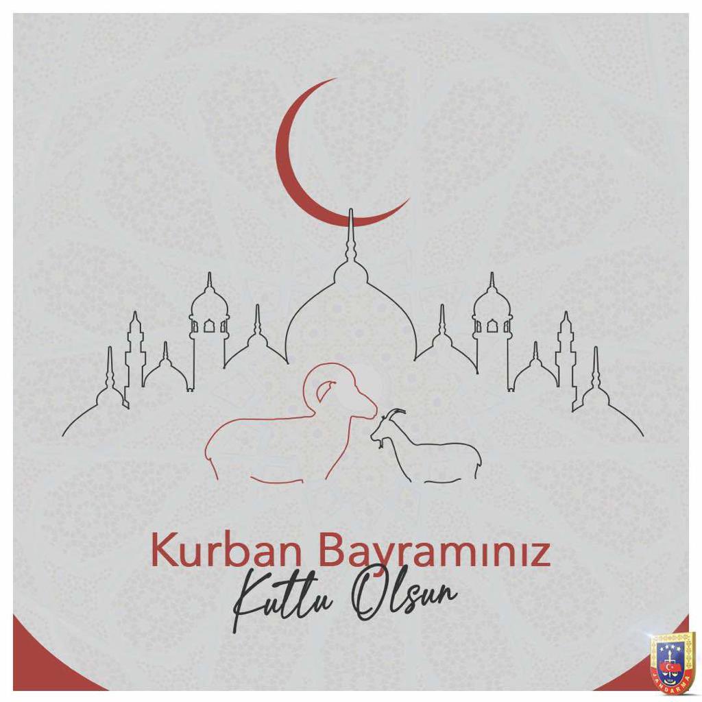 jandarma's tweet photo. İyi Bayramlar🇹🇷

Tüm vatandaşlarımızın mübarek Kurban Bayramını kutlar; sağlık, huzur ve mutluluklar dileriz.🐏🐄
#KurbanBayramı https://t.co/IFzayBr5M8