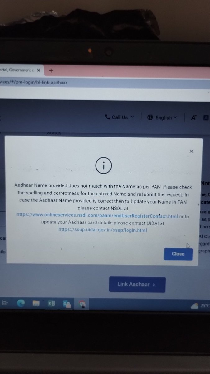 Name same as per PAN and AADHAR still error...Same query in 2 clients...

@IncomeTaxIndia 
@nsitharamanoffc 
@PMOIndia 
@narendramodi 
@theicai