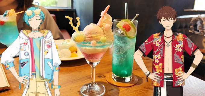 友達とカフェシナモン行ってきたよ夏メニューどれも可愛くて美味しかった