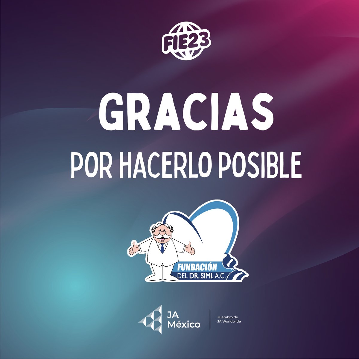 Gracias Fundación del Dr. Simi A.C. por hacer posible del #ForoInternacionalDeEmprendedores 2023 🤩🙌🏼