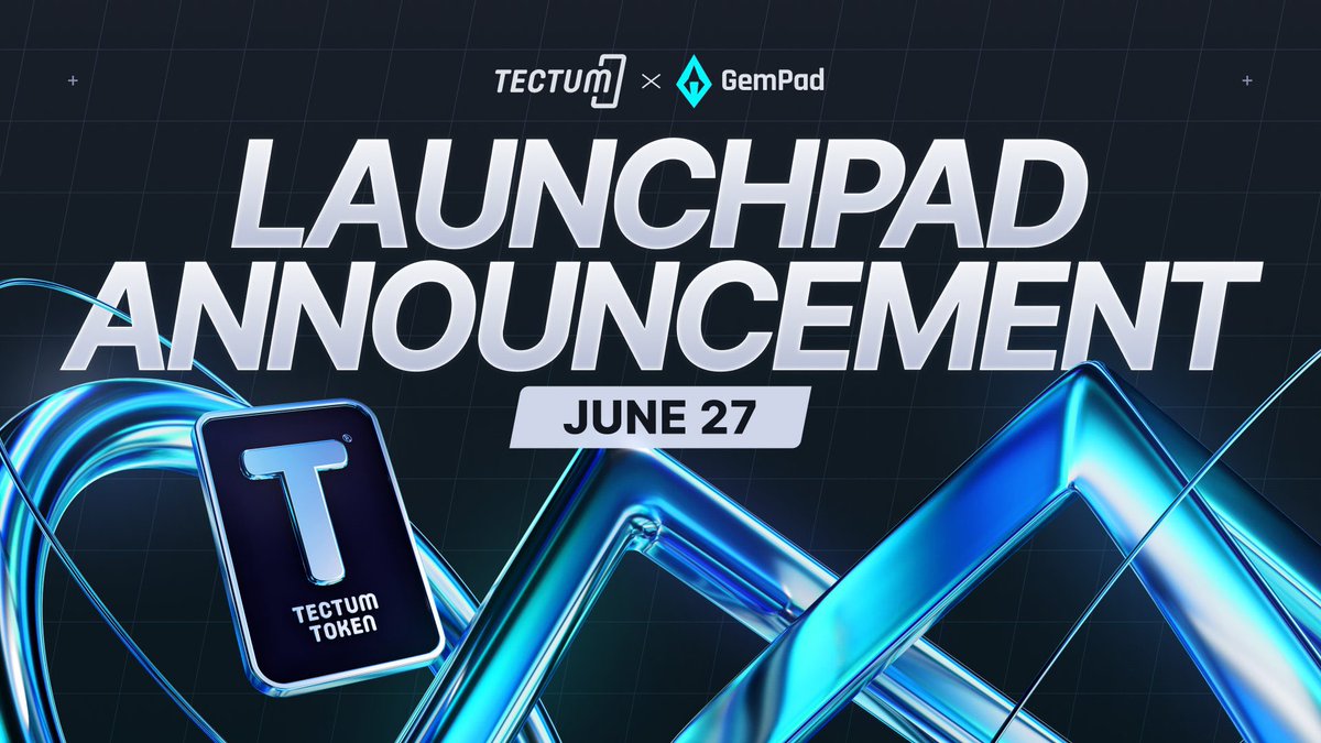 Tectum Fair Launch is live on <a href="/TheGemPad/">𝗚𝗲𝗺𝗣𝗮𝗱</a>  🚀

@TectumGlobal - Digital Cash for #Crypto on the FASTEST Blockchain EVER.

✔️Doxxed Team that has been developing this product for over 4 years  
⚡️“The best of Digital and physical money systems”

🚨End : 2023.06.30 17.00h UTC