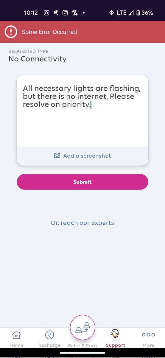 AudiophileKevin's tweet photo. @TataPlayin @tataplayfiber please update or better your App. It takes an eternity to open it. And an another eternity to raise a complaint on it. I am trying to raise a network problem on the app, but the app itself is not working. Please assist here. https://t.co/o9cmUnBtNs
