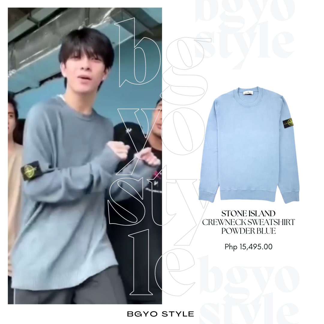 bgyostyle's tweet photo. #BGYOstyle #NATEstyle #NATEfashion @BGYO_Nate

[SNS Update] 220825 - BGYO Nate Tiktok Update wearing:

#STONEISLAND Crewneck Sweatshirt Powder Blue

#BGYO @bgyo_ph https://t.co/L4uB7ZIddJ