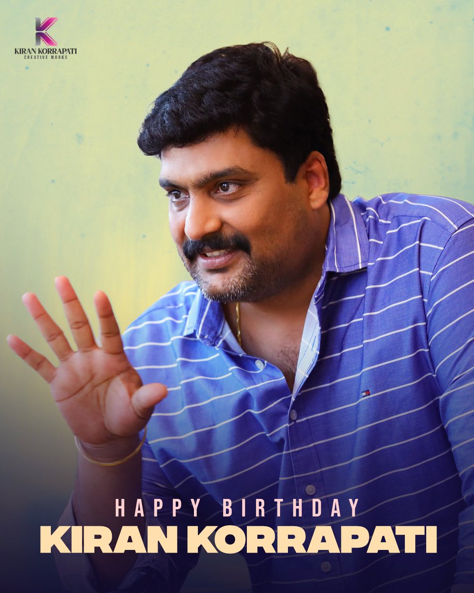 Kiran Korrapati Creative Works (@kkcreativeworks) on Twitter photo Wishing our pillar of strength & support, Our Producer <a href="/dir_kiran/">kiran korrapati</a> a very Happy Birthday ❤️
May you continue to amaze us with many heartwarming stories 🥳
#HBDKiranKorrapati Wishing our pillar of strength & support, Our Producer <a href="/dir_kiran/">kiran korrapati</a> a very Happy Birthday ❤️
May you continue to amaze us with many heartwarming stories 🥳
#HBDKiranKorrapati