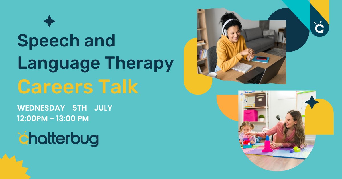 Our SLT Careers talk is taking place on Wednesday 5th July at 12pm! 

Find out about what their first year as a newly qualified SLT might look like.

Secure your free spot: eventbrite.co.uk/e/slt-careers-…

#SLT2be #SLPeeps #DevLangDis #RCSLT