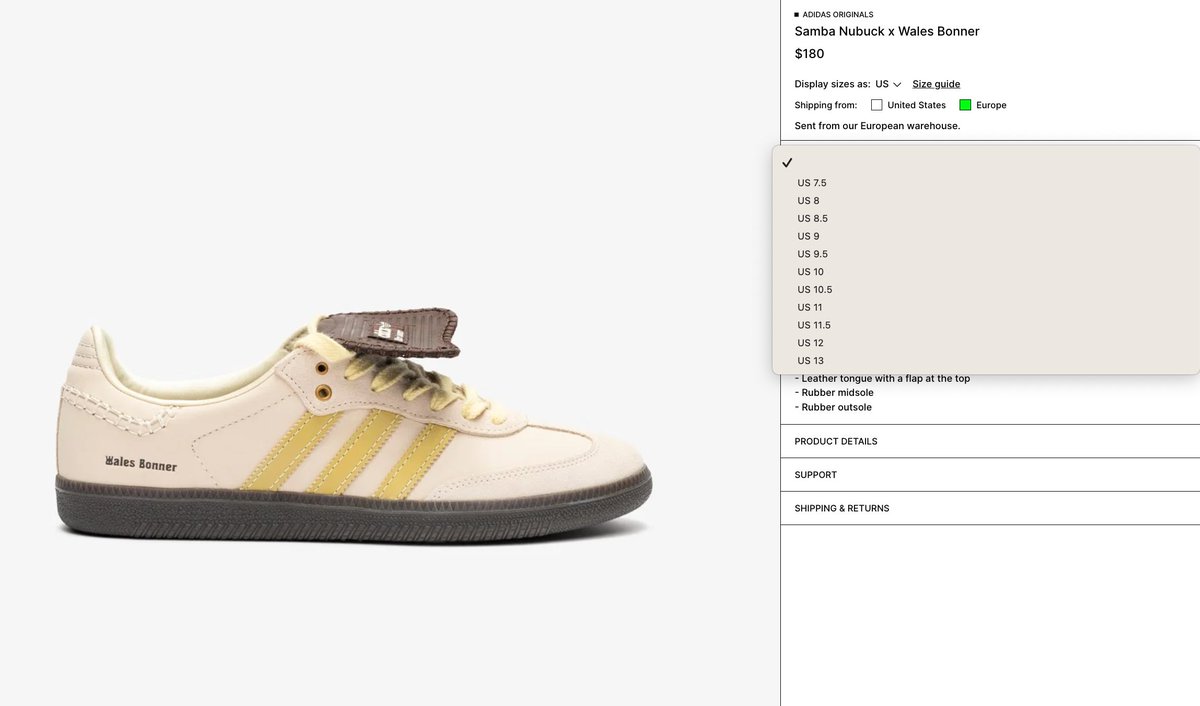 Ad: Most sizes via SNS
Wales Bonner x adidas Samba Nubuck
=> bit.ly/434cU3E