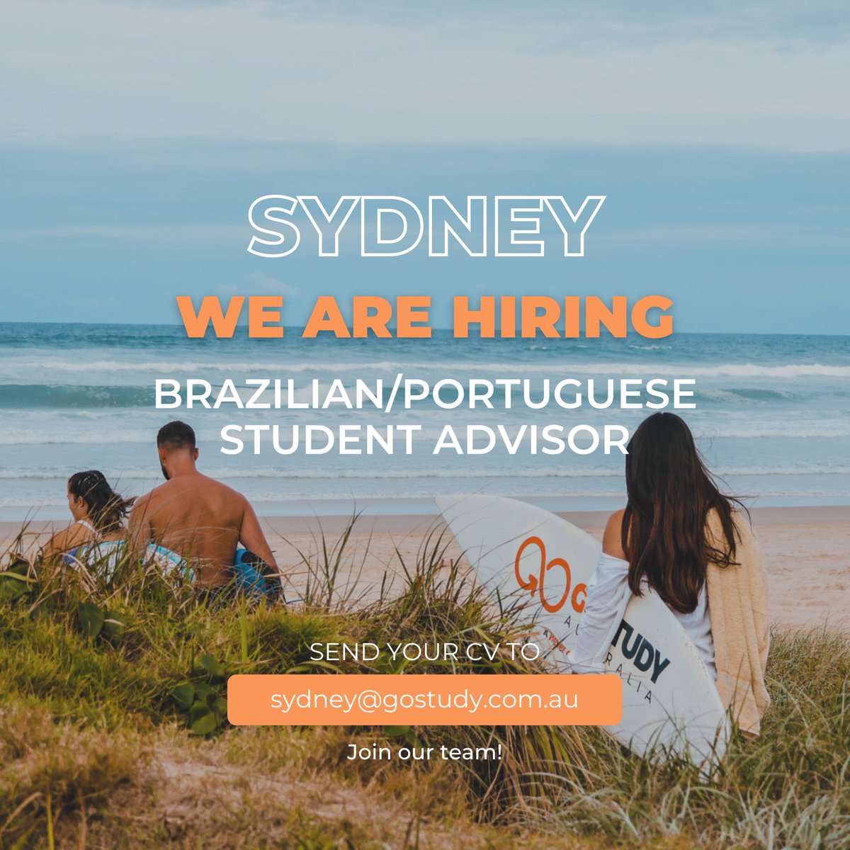 GoStudyAus's tweet image. #GoStudySydney is looking for a Brazilian/Portuguese speaker to join our team! 📷📷
#GoStudy #GoStudyTeam #GoStudyAustralia
