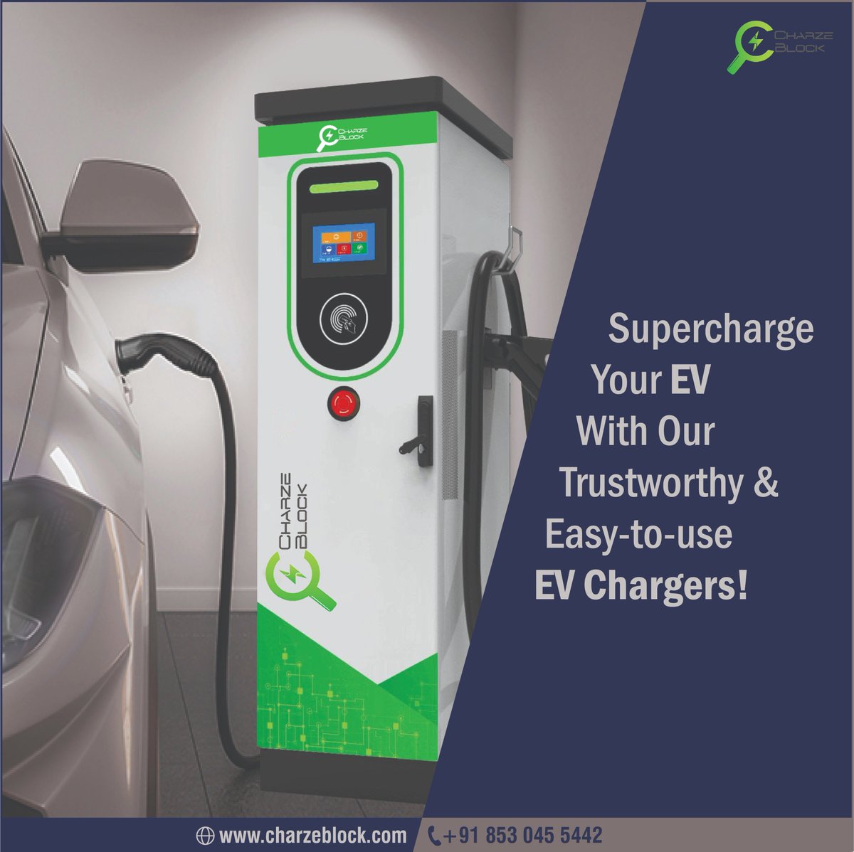 Charge your EV  with us ! #charzeblock 
#ev #electricvehical #charger #supercharged #evcharger #evcharging #evchargingstation #evchargingsolution #SmartCharging #goelectric #gogreen #EVowners #DCcharger #accharger #ConnectwithCharzeBlock #evstation #greenbusiness #cleanenergy