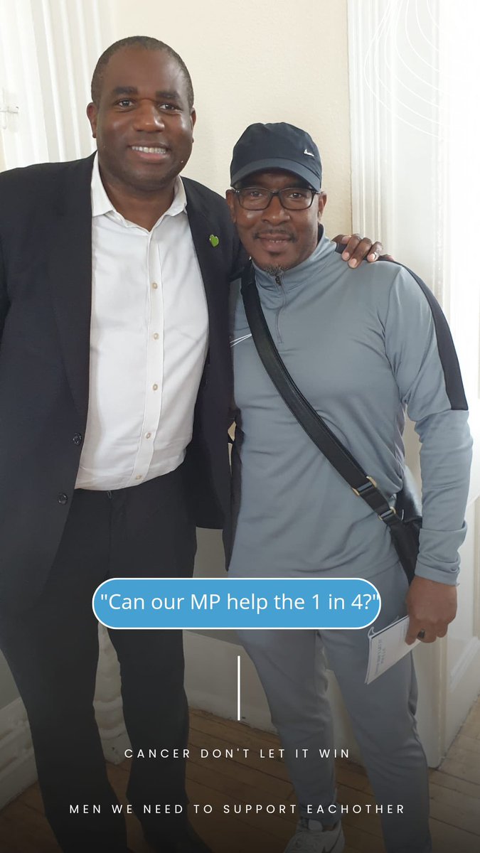 Cancer Don’t Let It Win cic (@cdliw1) on Twitter photo I will speak to whoever I can to get the message out there for the 1 in 4 Black men that at risk of being diagnosed with prostate cancer. <a href="/DavidLammy/">David Lammy</a> <a href="/ProstateUKVoice/">Prostate Cancer UK Campaigns</a> <a href="/LBCNews/">LBC News</a> #mentalhealth #prostatecancer I will speak to whoever I can to get the message out there for the 1 in 4 Black men that at risk of being diagnosed with prostate cancer. <a href="/DavidLammy/">David Lammy</a> <a href="/ProstateUKVoice/">Prostate Cancer UK Campaigns</a> <a href="/LBCNews/">LBC News</a> #mentalhealth #prostatecancer