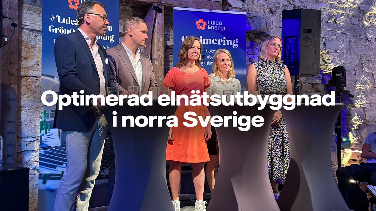 Direkt från <a href="/Almedalsvecka/">Almedalsveckan</a>: Vår kund &amp; marknadschef <a href="/CeciliaZetter/">Cecilia Zetterström</a> i samtal om omställningen i norra Sverige och delar med sig av våra erfarenheter av ett arbetssätt med nära samverkan som kan frigöra effekt och kapacitet. 

Se sändningen: almedalsveckanplay.info/67188

<a href="/luleaenergi/">Luleå Energi AB</a>