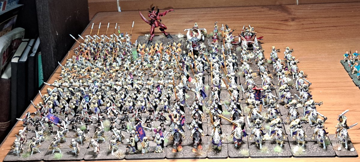 RFEarthdawn's tweet photo. Finished my @fasagames #Demonworld Dark Elf army today. Started it about 10 months ago (have painted other smaller armies to completion in between). Feels good to get a large project done. https://t.co/F3HJqlhn6Q