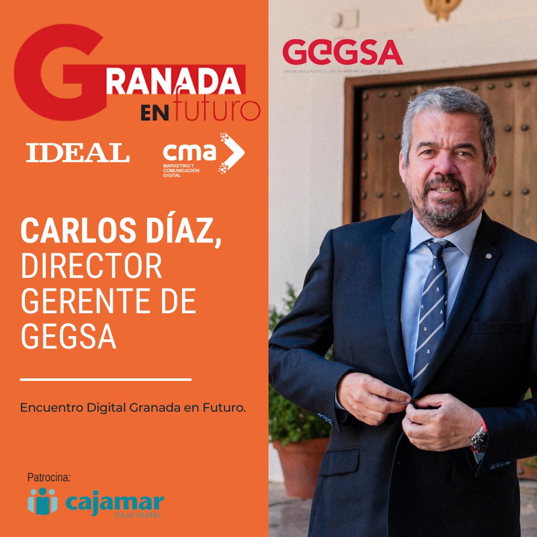 Mañana a las 10h estaremos con Carlos Díaz, director gerente de GEGSA✅
ℹ️granadaenfuturo.ideal.es

¡No te pierdas esta nueva entrevista Granada en Futuro!

#empresasGranada #Granada #empresas