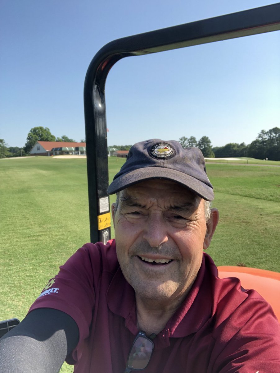 Little 570 fairway mower. First mow after my surgery  Proud to be able to do this Great feeling for your OldLedbuddy.